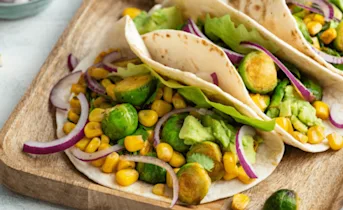 Vegetarische taco's met spruitjes