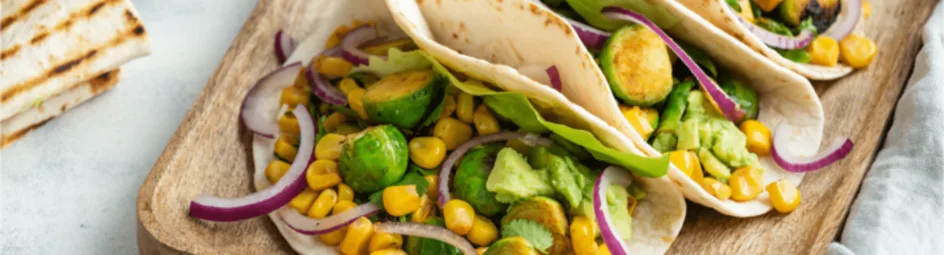 Vegetarische taco's met spruitjes
