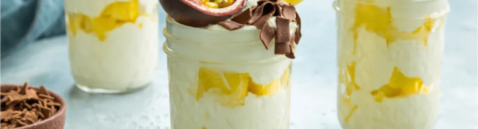 Tropische kwark met vlokken