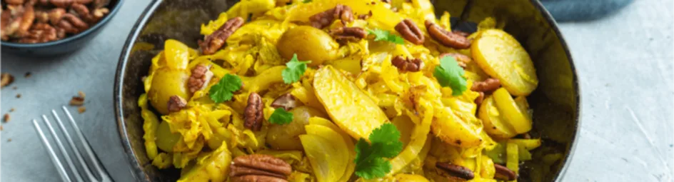 Ovenschotel met kerrie en krieltjes