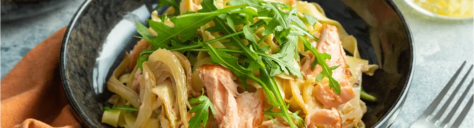 Verse tagliatelle met venkel en zalm