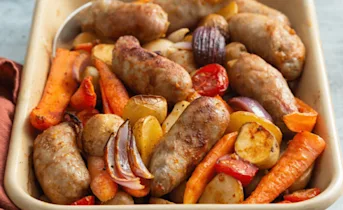 Ovenschotel met saucijzen