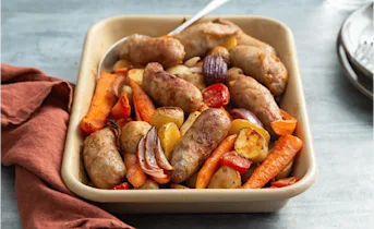 Ovenschotel met saucijzen