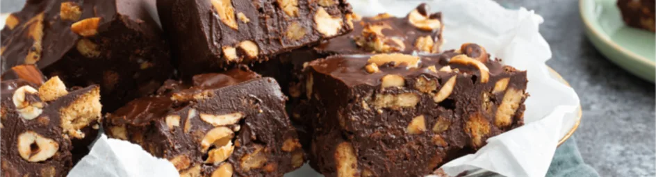 Rocky road met stroopwafel en noten