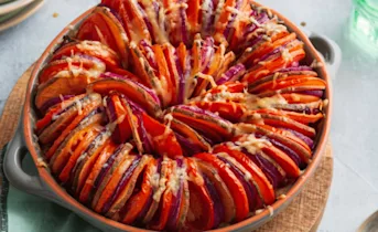 Ovenschotel met zuurkool en shoarma