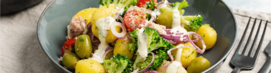Tonijnsalade met krieltjes en broccoli