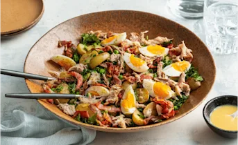 Warme aardappelsalade met makreel