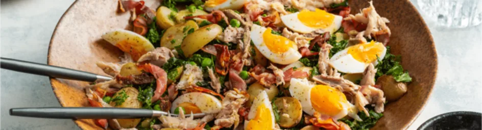 Warme aardappelsalade met makreel
