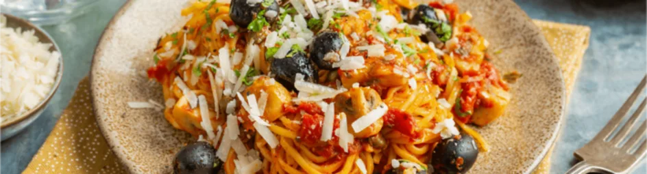 Verse spaghetti met champignons