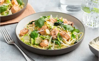 Romige pasta met zalm