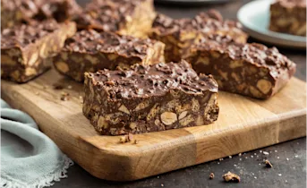Rocky road met koek en fudge