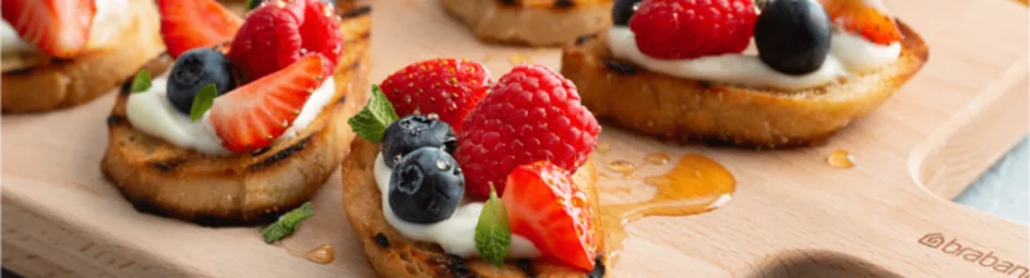 Zomerfruit bruschetta