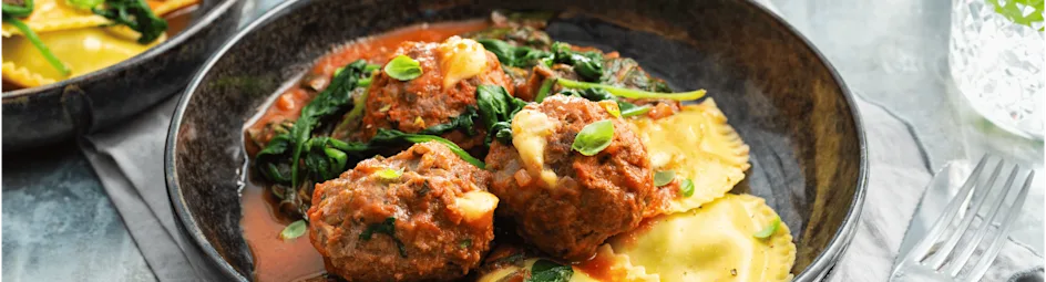 Pasta met Old Amsterdam gehaktballetjes