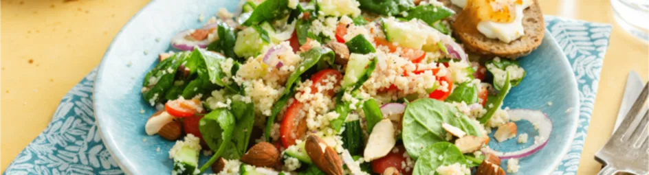 Couscous salade met geitenkaas crostini’s