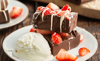 Aardbei-chocolade fudge