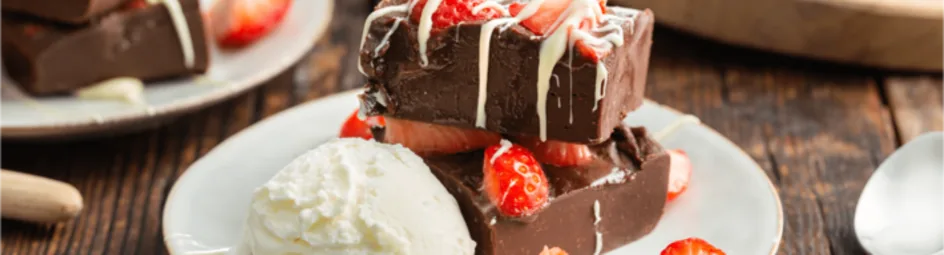 Aardbei-chocolade fudge