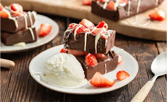 Aardbei-chocolade fudge