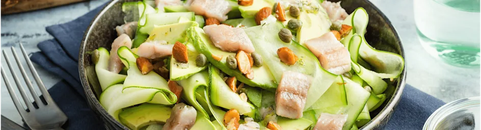Haring salade met een dille vinaigrette
