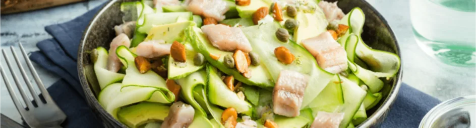 Haring salade met een dille vinaigrette