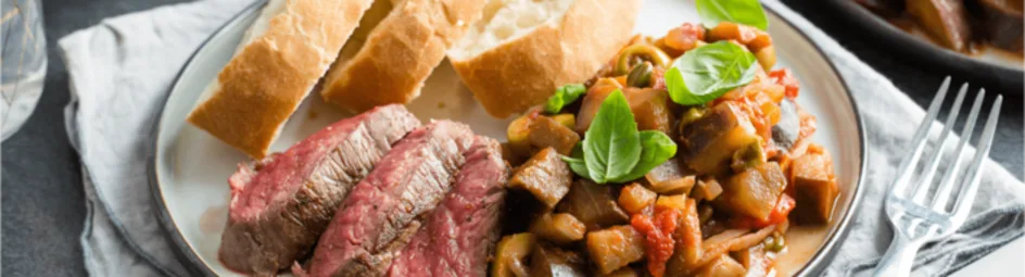 Caponata met ossenhaas