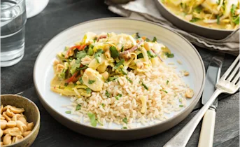 Thaise viscurry met rijst
