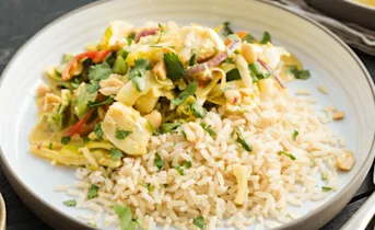 Thaise viscurry met rijst