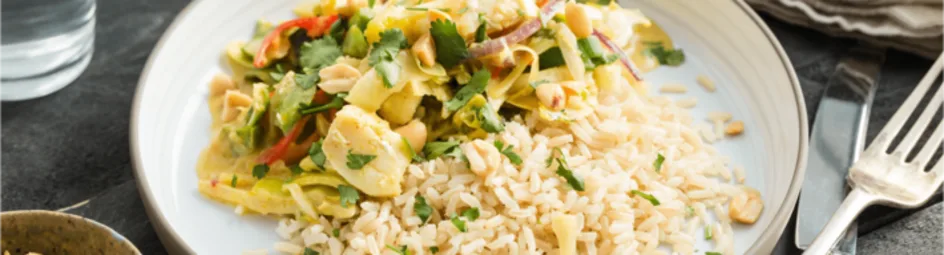 Thaise viscurry met rijst