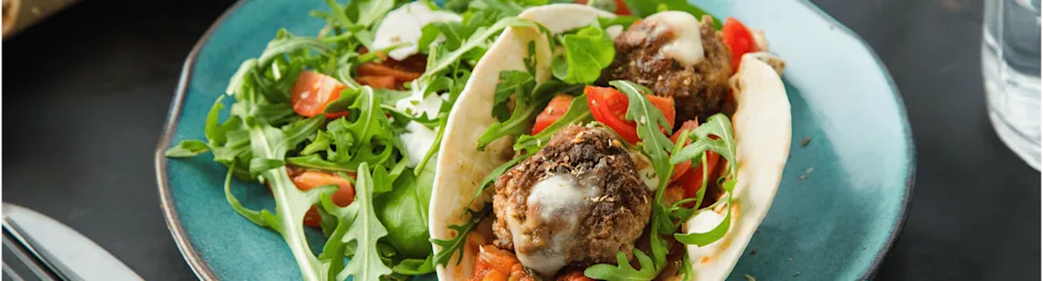 Caprese taco’s met Italiaanse gehaktballetjes