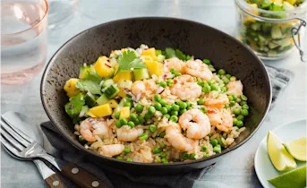 Pittige garnalen met een frisse mango-salsa