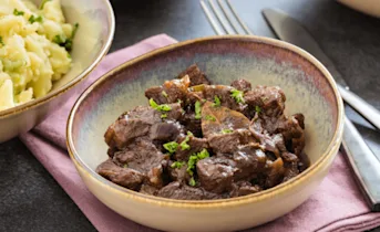 Herfst stamppot met snijbonen en stoofvlees