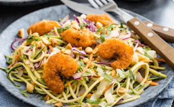 Pad Thai met garnalen popcorn