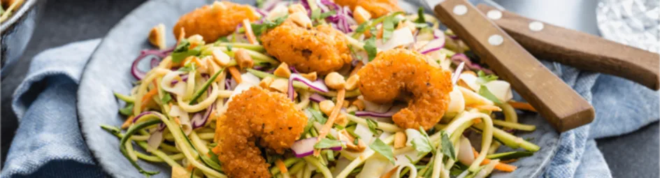 Pad Thai met garnalen popcorn