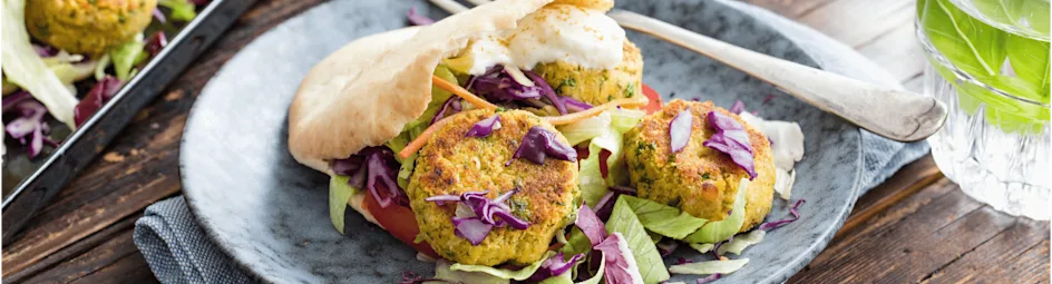 Frisse falafel pita