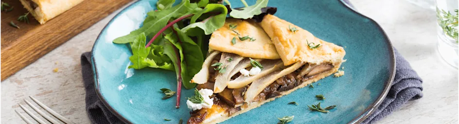 Perengalette met gekaramelliseerde ui