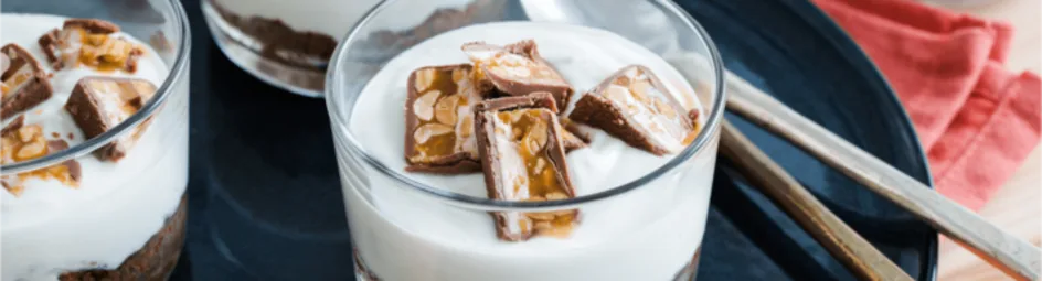 Mini Snickers kwarktaartjes