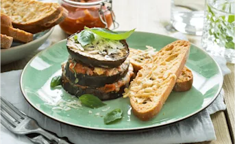 Aubergine parmigiana torentjes