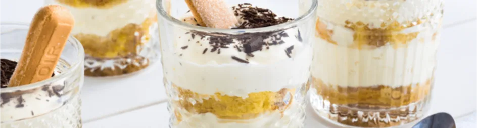 Snelle tiramisu toetjes