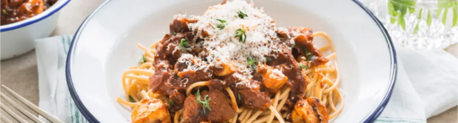 Spaghetti ragù met champignons