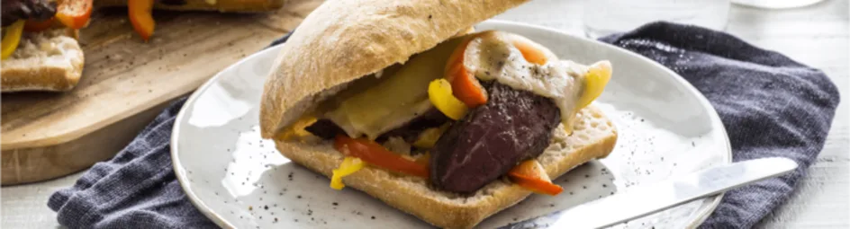 Philly cheese steak sandwich