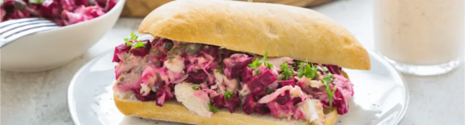 Ciabatta's makreel met verse smoothie