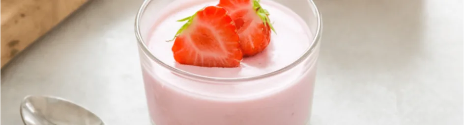 Aardbeien-yoghurtbavarois