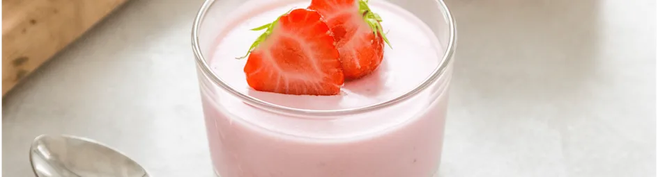 Aardbeien-yoghurtbavarois