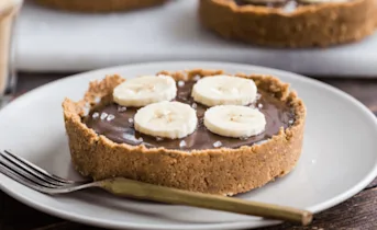 Chocoladetaartjes met banaan en toffee