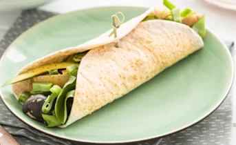 Wraps met snijbonen en gerookte kip