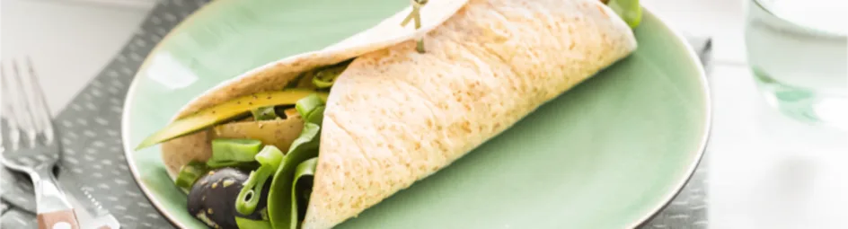 Wraps met snijbonen en gerookte kip