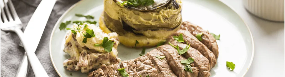 Mini spinazie-quiche met rundersteak