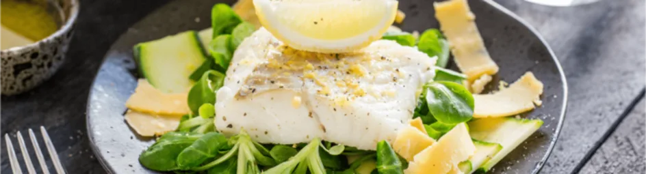 Courgette-carpaccio met skrei