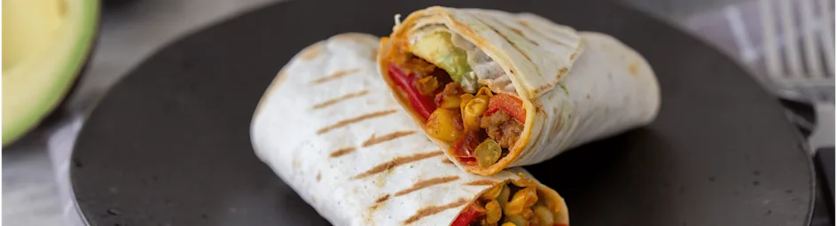Gegrilde Mexicaanse wraps met avocado