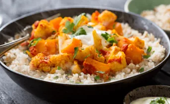 Pompoencurry met meergranenrijst