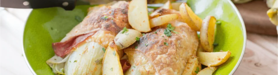 Gegratineerde witlof met aardappelpartjes